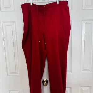 Jones New York Red Pants Wimens Plus 3X Elastic Waist